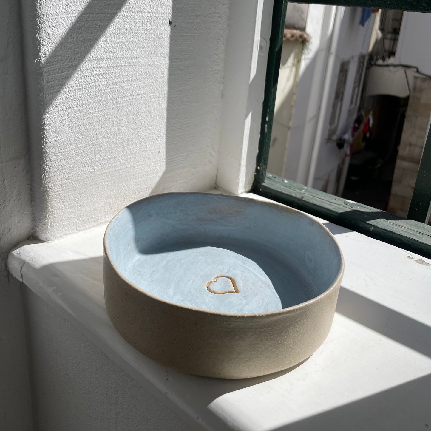 Buy handmade bowl. Crafted for all occasions, minimalist design. Ideal for salads, fruits, and culinary creations, the heart stamp adds a personal touch.