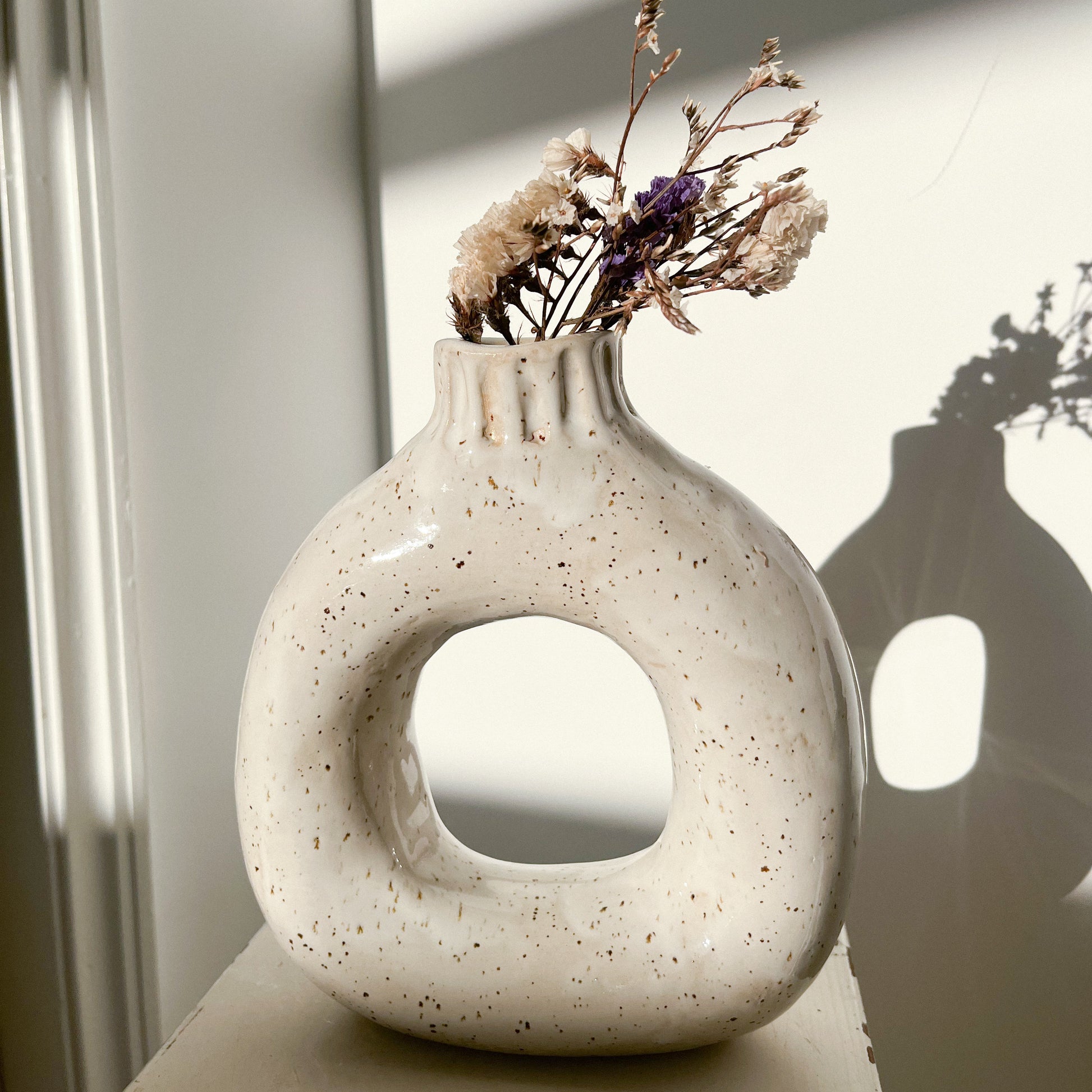 Round speckled vase - Saleta