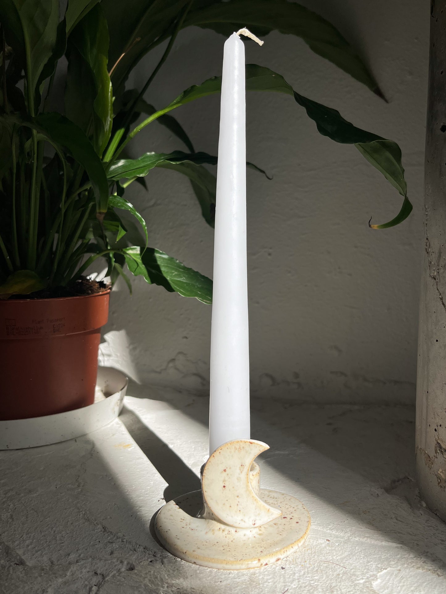 Moon candle holder