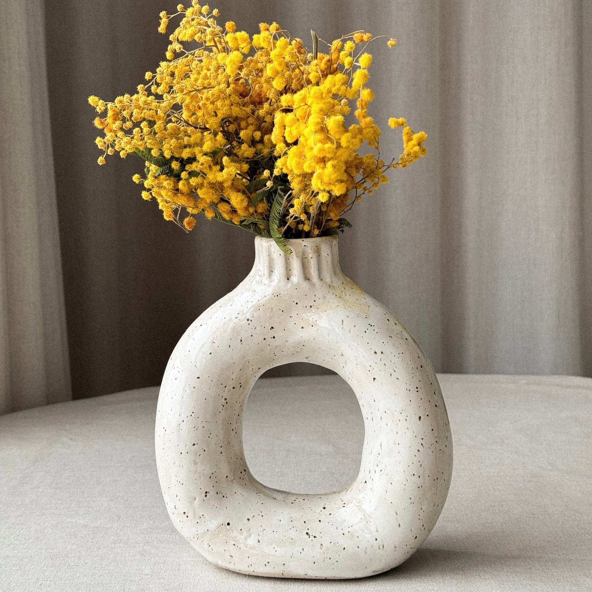 Round speckled vase - Saleta